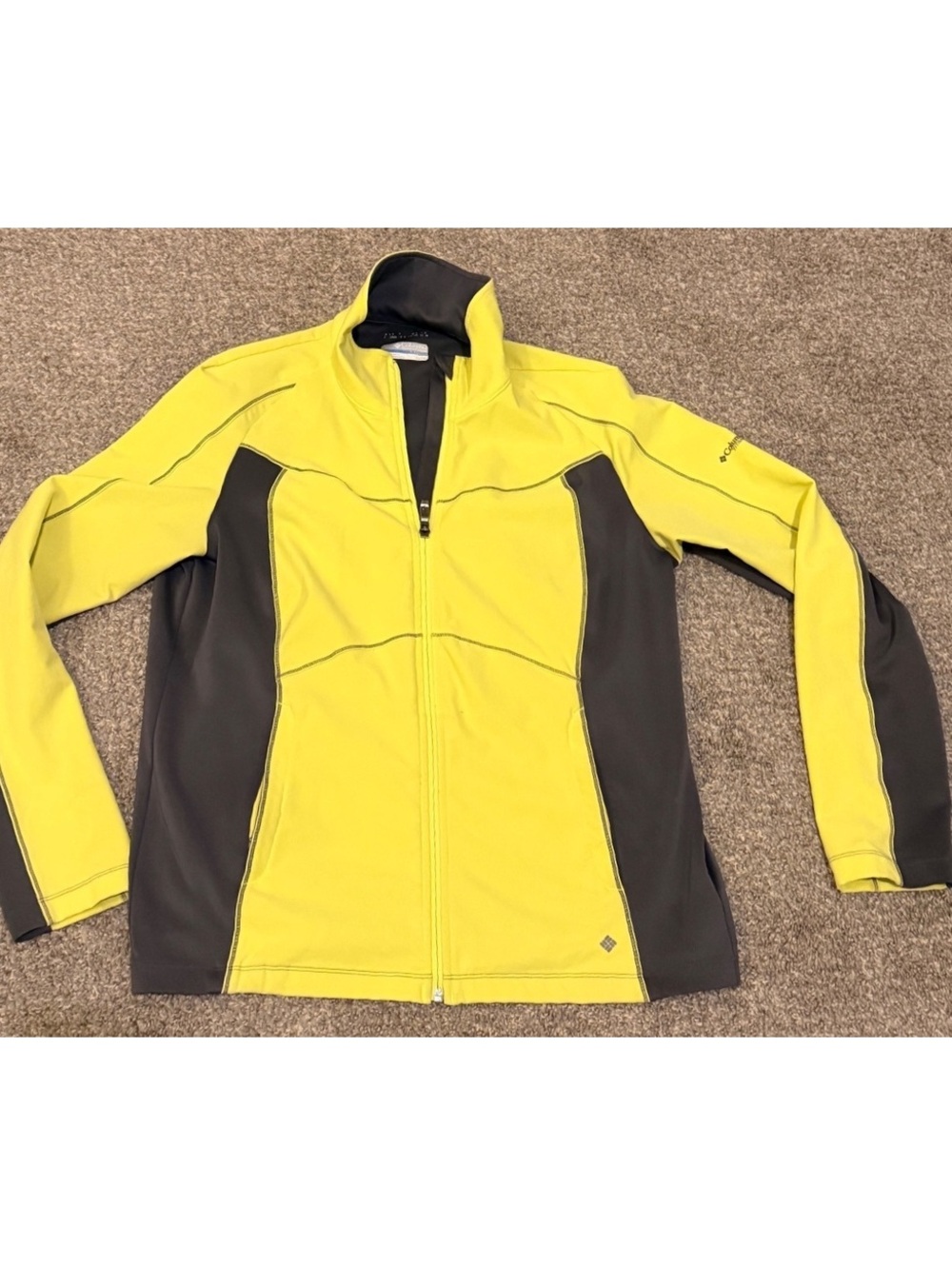 Columbia Titanium Women’s XL Yellow & Gray Full Zip Performance Jacket